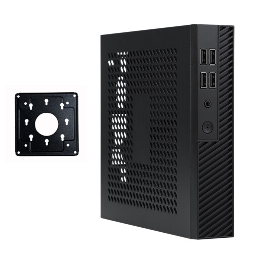DX01 ITX Desktop Computer Chassis Thin Half Height with 4 USB2.0 Port Computer Case Chassis Computer Chassis