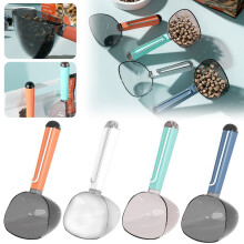 2 in 1 Pet with Sealing Clip Multi Functional Measuring Spoon for Dogs and Storage & Freshness Preservation Tool, A