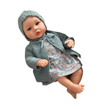 Realistisk 17,7" genfødt babydukke med tøj til småbørn over 18 måneder, kompatibel med 3-5-årige piger og drenge – fødselsdags-/julegave