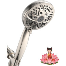 Shower with Handheld, High Handheld Shower 6 Settings, Detachable Set with Stainless Hose and Shower Bracket (Brushed Nickel)