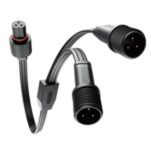 Outdoor Power Extension Cord Waterproof Y-Splitter 2-Output