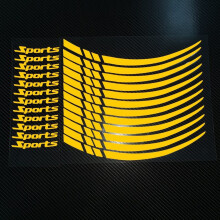 Sport Wheel Sticker Reflective Wheel Tape Long-Lasting Reflective Sticker Material Wheel Rim Stripe Blue, Green, Yellow