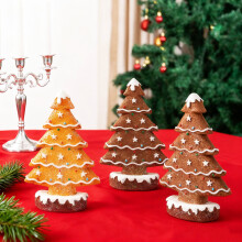 Lebkuchen-Weihnachtsbaum-Dekoration aus Kunstharz, 1 Stück