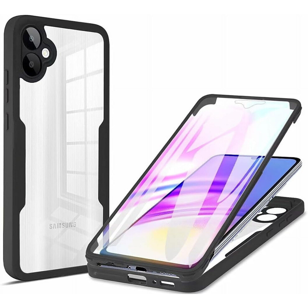 Slim Rugged Clear Hybrid Case With Built-In Screen 9178400824296