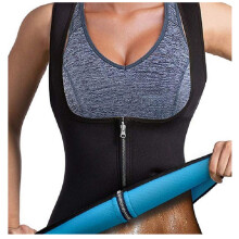 Women Sauna Vest Waist Trainer Hot Sweat Slim Corset Body Shaper with Zipper Workout Tank Top