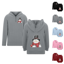 Sudadera con capucha para niños con cremallera, ojales y
