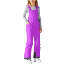 Boys Girls Unisex Classic Ski & Snow Bib Overall Winter Snowsuit Water-Resistant Windproof Outdoor Rain Bib(Purple,XL)