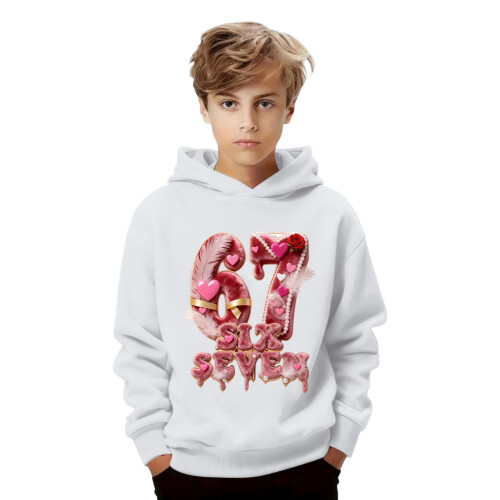 Sudadera con capucha estampada para niño con bolsillo – Suave
