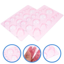 2Pcs Paper Quilling Tools Diy Craft Molds Pink Plastic Half Ball Shape Making For Artists And Enthusiasts