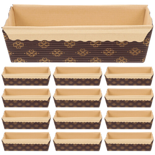 25Pcs Paper Loaf Pans For Baking Bread Cakes Rectangular Trays 2