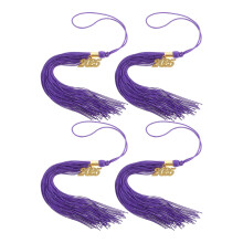 4 ciondoli a forma di nappa per cappello di laurea in viola con design 2025 per laureati
