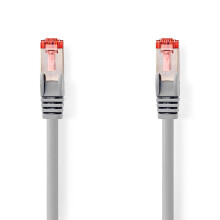 CAT6 Netzwerkkabel | RJ45 Stecker | RJ45 Stecker | S/FTP | 1,50 m | Rund | LSZH | Grau | Etikett
