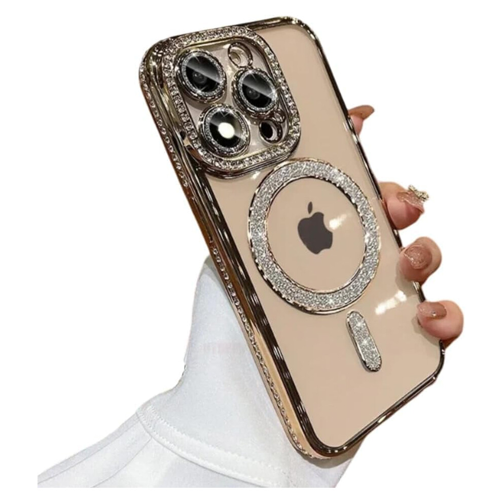 Iphone 16 Pro Glitter Diamond Electroplated Case Gold 902370103506