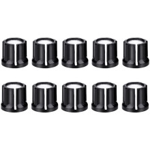 10Pcs Black Potentiometer Control Knob Volume Audio Control Knobs Electric Guitar Bass Parts