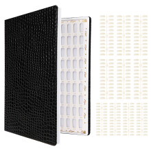216 Nail Art Display Stand -  Nail Design Presentation with 216 Colors and 240 Nail Tips - Nail Gel Color Samples for Nail Studios and DIY -