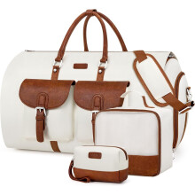 Borsa porta abiti convertibile da viaggio – Pochette 2 in 1 per abiti e scarpe, borsa da weekend per uomo e donna, set da 3 pezzi