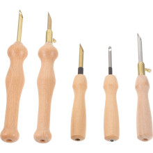 Sewing Embroidery Punch Needle 5pcs Wood Assorted Color Beginners