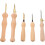 Sewing Embroidery Punch Needle 5pcs Wood Assorted Color Beginners 1