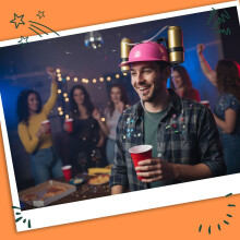 Biertrinkhut - Partyaccessoire für freie Hände