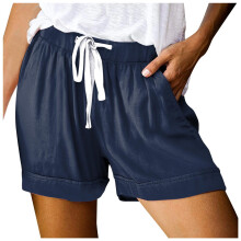 Drawstring Shorts Summer Elastic Waist Casual Lightweight with Pockets