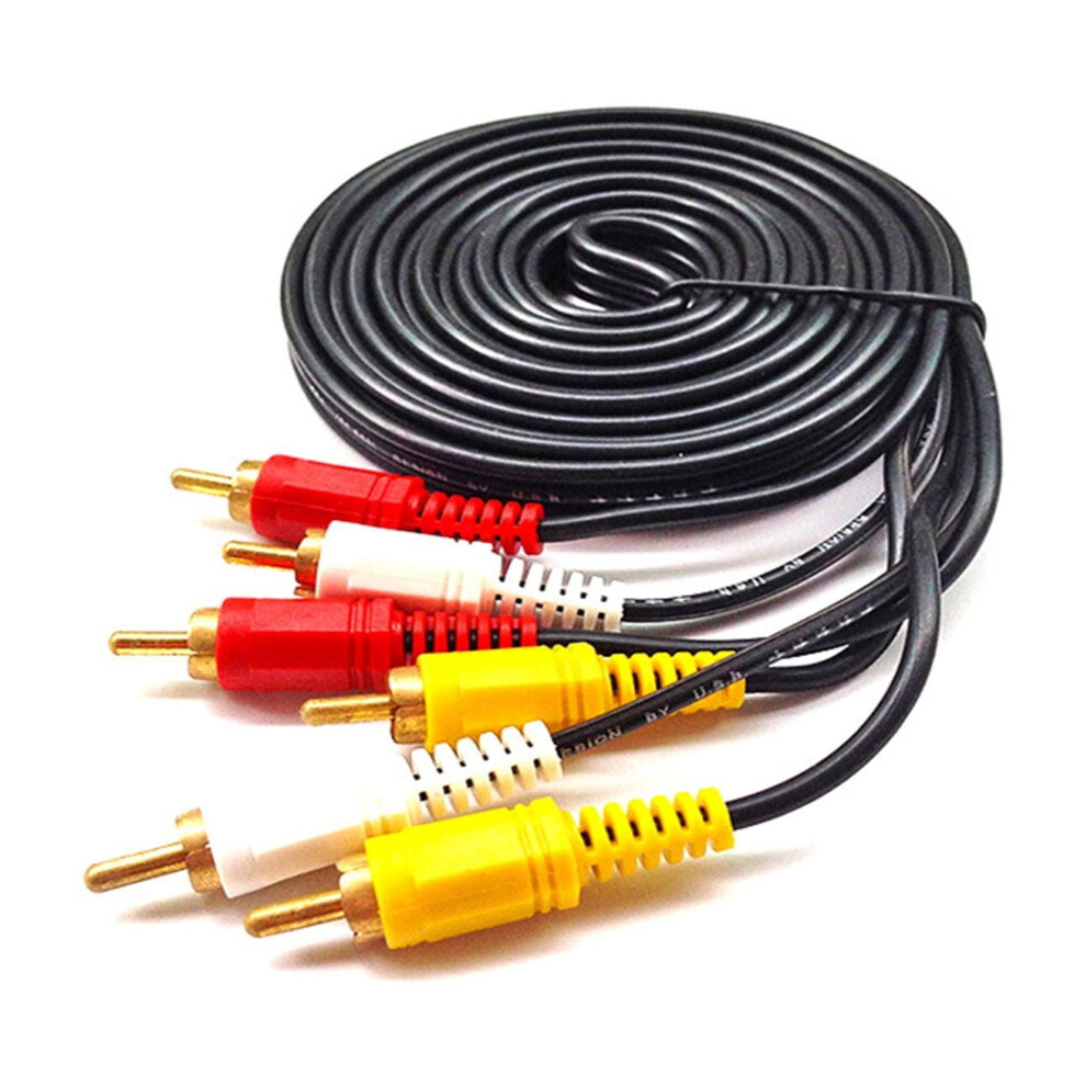 3Rca To 3Rca Cable Composite Wire Cord For Connecting Dvds Players To Hdtvs And More 9181073378461