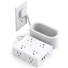 Stiall Cumhachta Cosanta Borrtha 15 troigh le 8 Asraon & 4 Chalafort USB (2C), Gléas Balla 3 Thaobh, Breiseán Cothrom - Ag luí le hAsraonta SAM