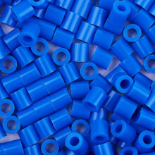 1 Schachtel 5 mm Schmelzperlen PE DIY Bügelperlen Nachfüllpackung für Kinder Tube Mittelblau 5x5 mm Loch: 3 mm ca. 500 Stück/Schachtel