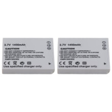 2 Stück Kameraakku 1400mAh 3,7V für SD-Serie & ELPH-Kameras