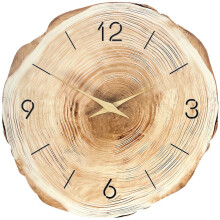 Orologio da parete con venature del legno, silenzioso, moderno - Orologio rustico per soggiorno, cucina e sala da pranzo.