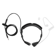 Halsmikrofon Mikrofon Skjult Akustisk Rør Ørestykke Taktisk Headset med Finger PTT Håndfri Headset Universel Kompatibilitet Transparent Akustisk T