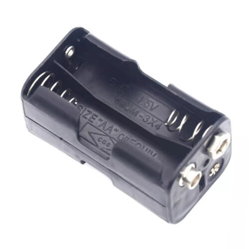 Lightweight Black Plastic Box 4xAA Holder 9V Enclosures Simple Installation Case Suitable for Remotes Control