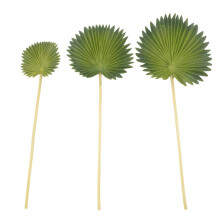 3 Pcs Artificial Leaves Bunch Green Plastic Fake Plants Simulation Leaves Flower Arrangement Home Decoration