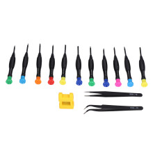 Non Slip Handle Precision Screwdriver Set Magnetic Small Tools With Ergonomic Design, Flathead Phillips Pentalobe Torx Star Bits For Micro Screw