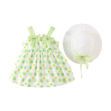 Babykleider für Mädchen, Kinderkleidung, Sommerkleid für Kleinkinder, geblümtes, gerafftes, ärmelloses Mädchenkleid, trendig, 2-3 Jahre