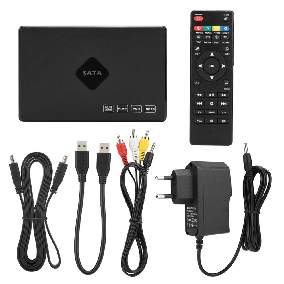 Remote Controlled Hd Media Player Supports4k@60Hz Video Playback And Network Capable For Enhanced Multimedia Experience 9191629355631