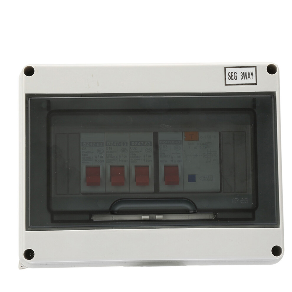 Wall Mountable3way Circuit Breaker Enclosure Ip65flame Retardant Plastic With Rapid Response Overload Protection Suitable For Indoor Outdoor 9191629358588