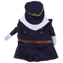 Huisdierpolitiepak voor Halloween en Kerstmis, Halloween-cosplayoutfit voor huisdieren met een staand pak op twee poten, gemakkelijk aan te trekken
