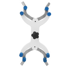 Non Slip Hold Double Burette Clamp Butterfly Style Spring Loaded Rubber Grips Powder Coated Finish Adjustable Double Burette Clamp Die Cast Aluminum