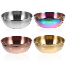 12Pcs Colorful Stainless Steel Sauce Bowls Seasoning Organizer Plates