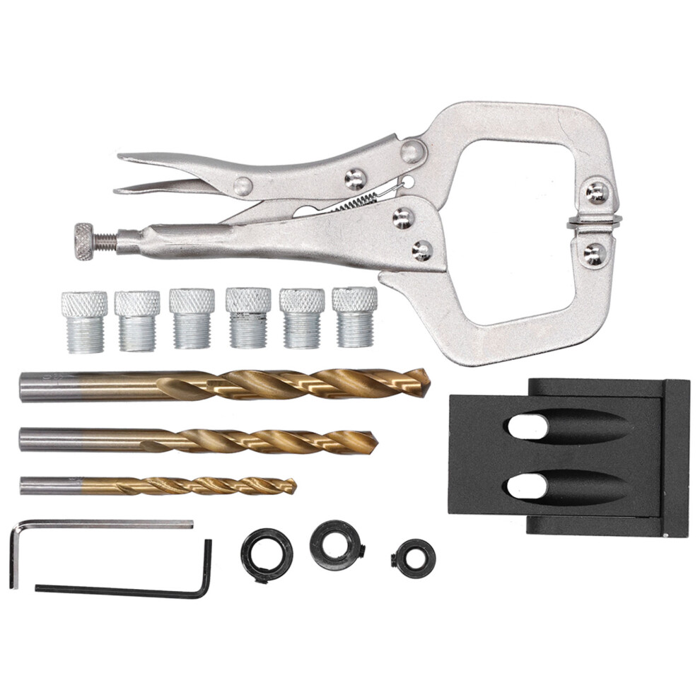 Wood Working Locking Pliers, Heavy Duty Swivel Pads C Clamp Tools With Trigger Release For Welding Electrician Maintenance 9191629359455