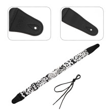 White Electric Bass Guitar Strap 1 Piece Adjustable 7.9x3.9x2 Inches