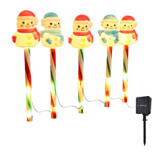 Décoration extérieure étanche de Noël avec lampes solaires de sol pour Noël