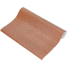 Ostrich Faux Leather Roll 59x13 inch Embossed Crafts Fabric for Leather Keychains Purse Wallets Making Upholstery Decoration Peru