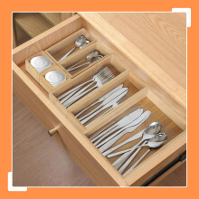 Bambus-Schubladenorganizer-Set, 7-teilig, verschiedene Größen