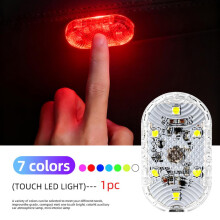 Solas Tadhaill LED In-athluchtaithe USB Gluaisteáin Gan Sreang Lampa Oíche Mini Léitheoireachta ar Dhíon Gluaisteán