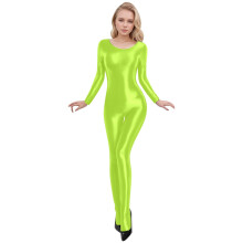 Macacão Zentai unissex de corpo inteiro, altamente elástico, brilhante, liso e transparente, roupa confortável.