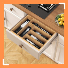 Besteckkasten aus Bambus - 6 Fächer, Schubladenorganizer