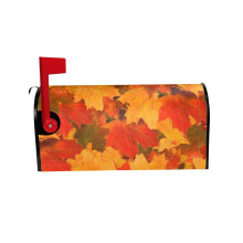 Maple Leaf Mailbox Protective Cover, 18"x21", Compatible with Standard Post Letter Boxes, Holiday Garden Yard Decor