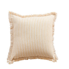 Housse de coussin carrée rayée double face 45 x 45 cm