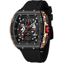 Herreklokke Mote Sportsarmbåndsur (Kronograf/Vanntett/Lysende/Kalender) Silikonrem Quartz-klokke for menn